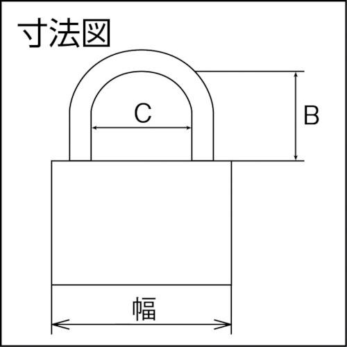 ＡＢＵＳ　真鍮南京錠　ＥＣ７５−３０　ディンプルシリンダー　バラ番 EC75-30-KD｜kougurakuichi｜02