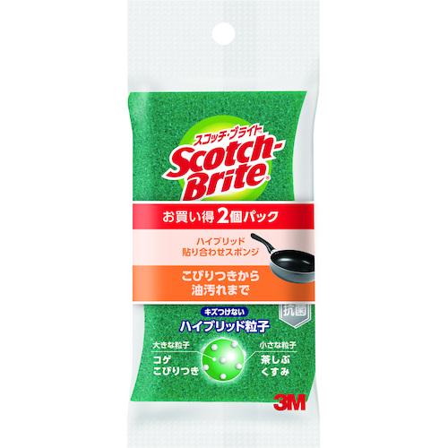３Ｍ　スコッチ・ブライトＴＭ　ハイブリッド貼り合わせスポンジ２個パック（グリーン） HBG-2PSM｜kougurakuichi｜02