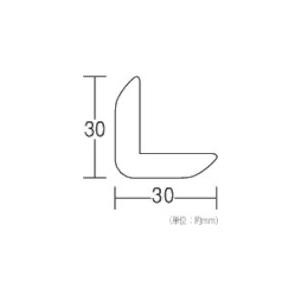 光 アングル型スポンジ 30mmX0.45m 8t 茶 SRLY-304≪代引不可≫|工具の楽市|01