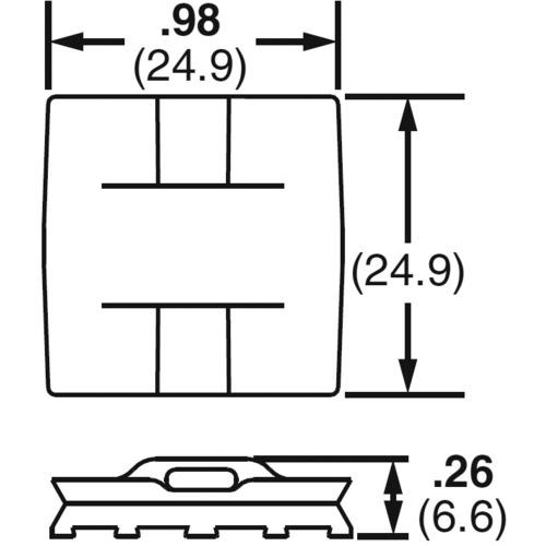 ＰＡＮＤＵＩＴ　エポキシ用マウントベース　耐候性黒　（１００個入） EMS-A-C0