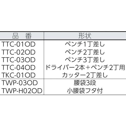 TRUSCO(トラスコ)　腰袋３段　ＯＤ TWP-03OD｜kougurakuichi｜05