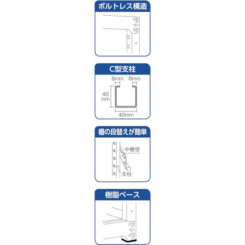 TRUSCO(トラスコ) スチールラック Ｍ２型軽中量棚 １７６０×４５０×Ｈ１８００ ５段 単体 ネオグレー M2-6645 NG≪L≫の画像