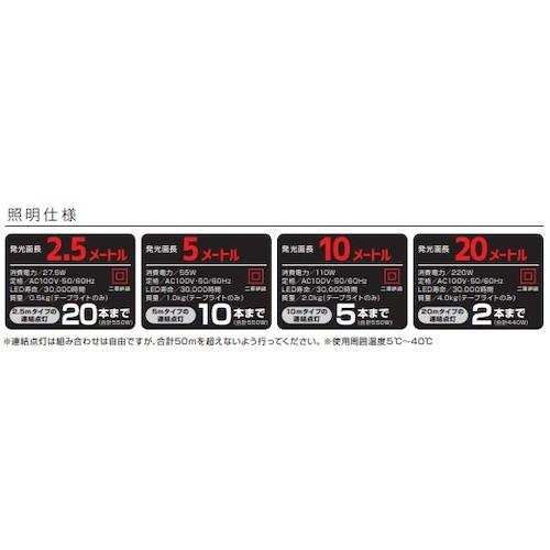 ハタヤ ＬＥＤテープライト両面発光タイプ（２．５ｍ単体） LTP-025Dの画像