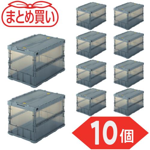 4カラーセット 家具・インテリア トラスコ中山 薄型オリコン51L ロック