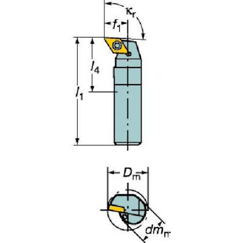 ＳＡＮＤＶＩＫ　コロターン１０７　ポジチップ用超硬防振ボーリングバイト（４３０） F12Q-SDUCR 07-ER_1