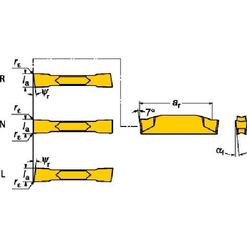 ＳＡＮＤＶＩＫ　コロカット１・２　突切り加工用チップ（３２０）　２１３５ N123F2-0250-0001-CF 2135【10個】_1