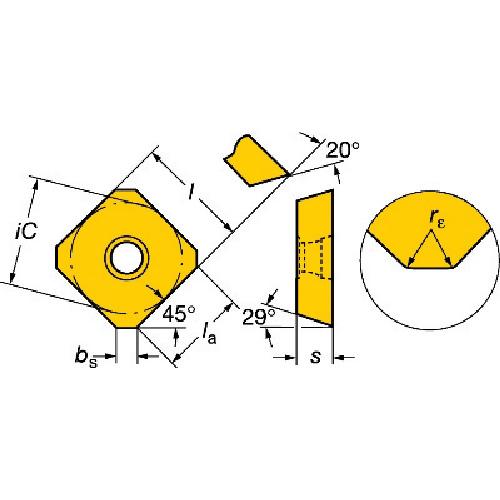 ＳＡＮＤＶＩＫ　コロミル２４５　フライス加工用チップ（３５０）　２０３０ R245-18 T6 M-MM 2030【10個】_1