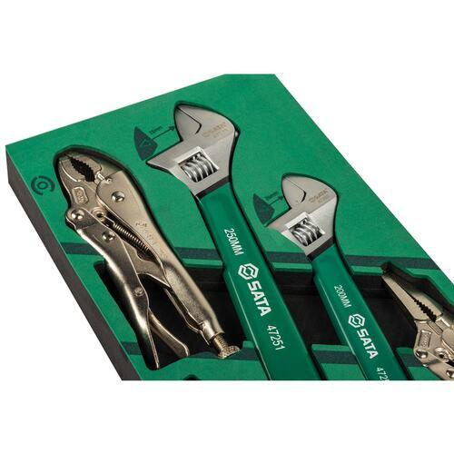 SATA モンキーレンチ・プライヤー・ペンチセット 09909A : 工具の楽市
