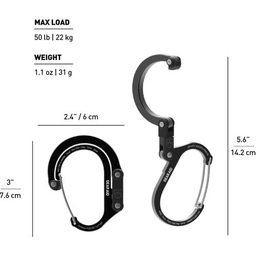 Gear Aid カラビナ型フック ヒーロークリップ スモール