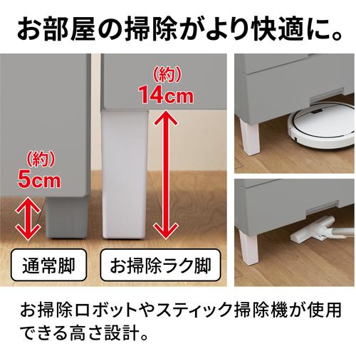 ＴＥＮＭＡ フィッツチェスト ７５０４ グレー ＋ お掃除ラク脚 セット 110016055Lの画像