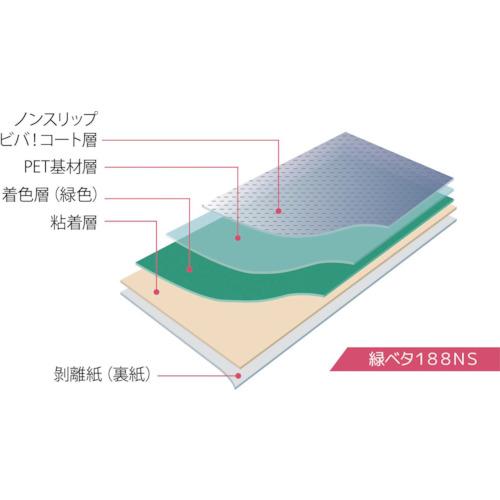 ビバ ビバフィルム（超耐久歩行帯）１０００ｍｍ×５ｍ グリーン ノンスリップ TN188NSGL5の画像