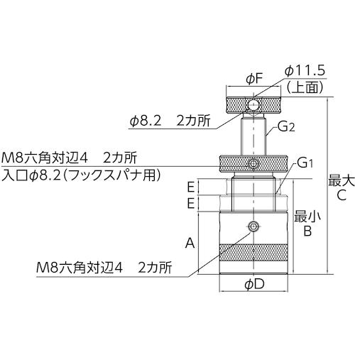 スーパー　スクリューサポート　ロングストローク型（２個１組）ストローク：１００〜２００ FS200LS_4