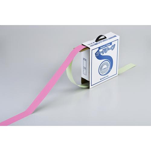 オンライン売れ筋 緑十字　ガードテープ（ラインテープ）　ピンク　ＧＴ−５０１Ｐ　５０ｍｍ幅×１００ｍ　屋内用 148067　_