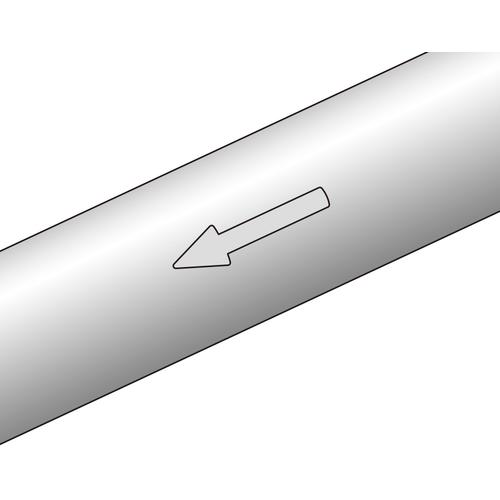 緑十字　配管方向表示ステッカー　→赤矢印　貼矢４３　３０×１００ｍｍ　１０枚組　アルミ 193343｜kougurakuichi｜03