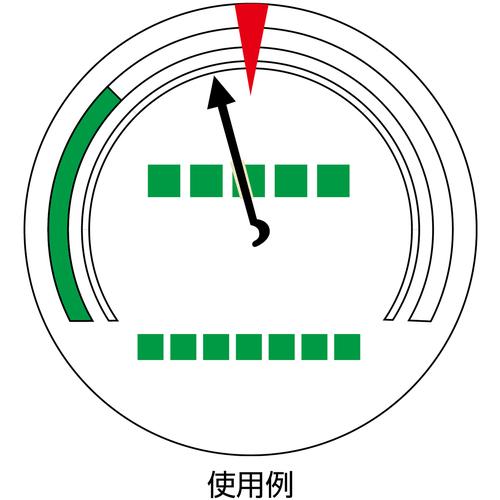 緑十字　マーキング用ステッカー（ゲージマーカーステッカー）　赤　マーキング−１００Ｒ　内径４０−９０ｍｍΦ　１０枚組　ＰＥＴ 208503｜kougurakuichi｜03