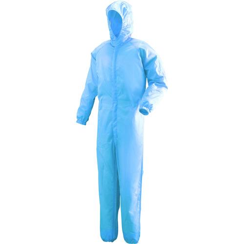 ■ミドリ安全 フード一体型クリーンウェア ブルー LL〔品番:C1351BLL〕【8258920:0】[店頭受取不可] ミドリ安全 フード一体型クリーンウェア ブルー LL C1351B-LL : 工具