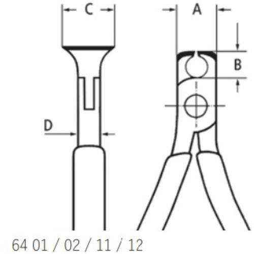 ＫＮＩＰＥＸ　エレクトロニクスエンドカッティングニッパー　コンフォートハンドル 6402-115_9
