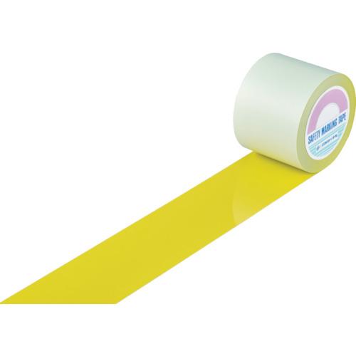 緑十字　ガードテープ（ラインテープ）　黄　ＧＴ−１０２Ｙ　１００ｍｍ幅×２０ｍ　屋内用 148153