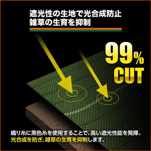 TRUSCO(トラスコ) 周りの景色と調和する景観配慮型防草シート ７年タイプ ３．０ｍｘ５０ｍ モスグリーン TBO7-3050≪L≫の画像