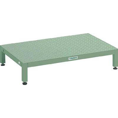 トラスコ中山（株）　ＴＲＵＳＣＯ　高床用縞鋼板ステップ　９００Ｘ６００ＸＨ１９０〜２２０　UFSH0960S　1台入　(コード4673689)