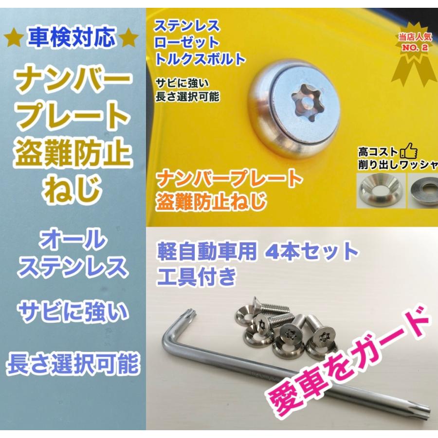 L型工具付 盗難防止ネジ 4本セット ローゼット ステンレス トルクス ボルト ナンバープレートねじ交換用 長さ 12〜40mm 【65%OFF!】 錆びない!! ブレーキマスター用 ステンレス ボルト 2本SET ホンダ PCX