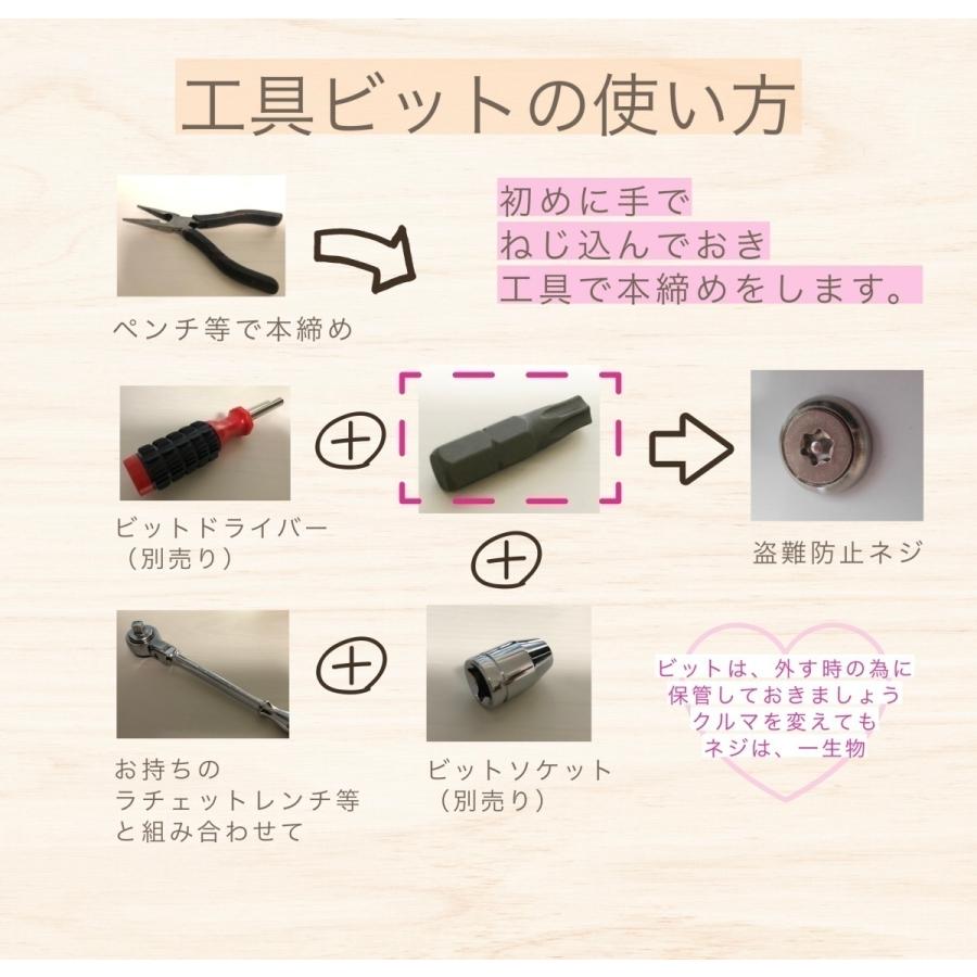 盗難防止ネジ 工具付 4本セット ナンバープレートねじ 盗難防止ネジ 工具付 4本セット ナンバープレートねじ
