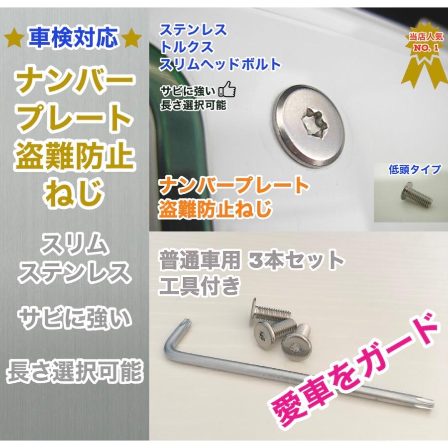スーパーセール期間限定 L型工具付 盗難防止ネジ 3本セット ステンレス トルクス スリムヘッド ボルト 低頭 フラット ナンバープレートねじ交換用 長さ 8 40mm Dprd Jatimprov Go Id