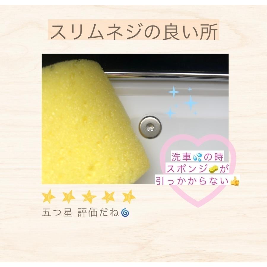 L型工具付 盗難防止ネジ 二輪車のナンバープレートねじ交換用 2本セット ステンレス トルクス スリムヘッド ボルト 低頭 フラット 長さ 8〜40mm |  | 06