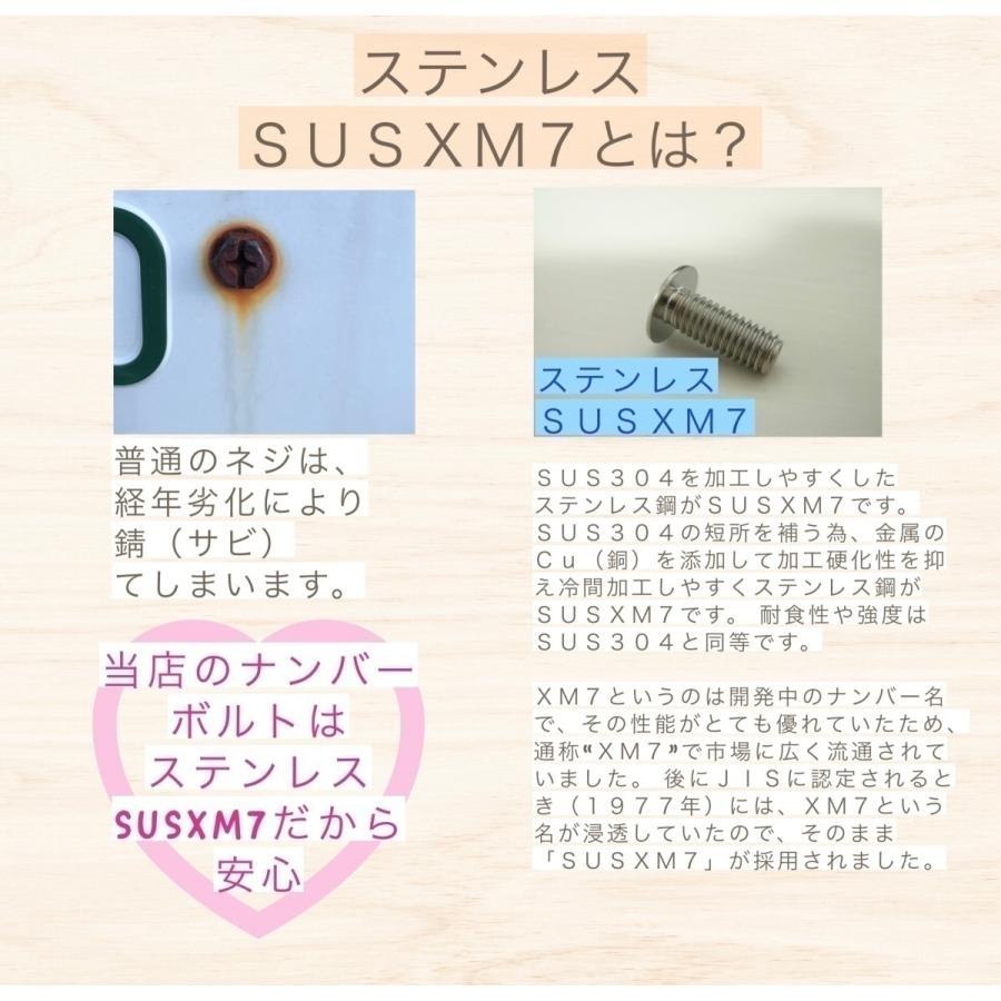 キズ防止ワッシャー、L型工具付 盗難防止ネジ 二輪車のナンバープレートねじ交換用 2本セット ステンレス トルクス スリムヘッド ボルト 低頭 フラット |  | 05
