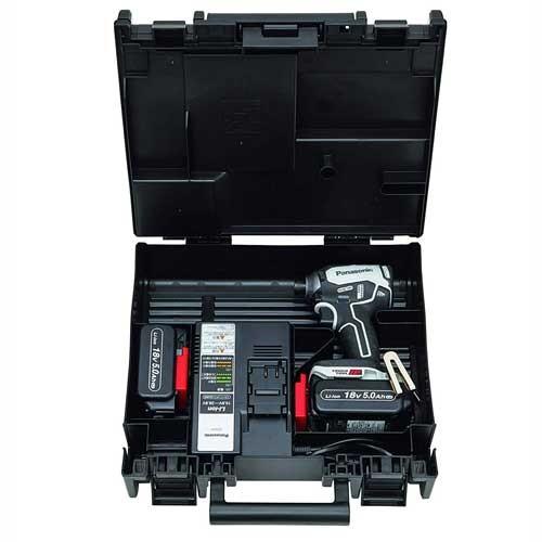 18Vパナソニック インパクトドライバー高容量5.0Ah電池パックセット EZ76A1LJ2G-H グレー|kouguya|02