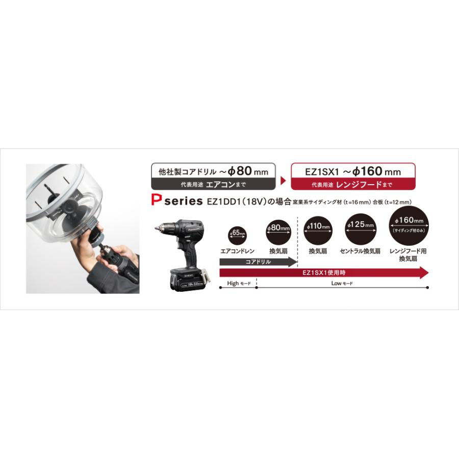 Panasonic パナソニック EZ1SX1 ユニバーサルホルソー 60-160 Panasonic パナソニック EZ1SX1 ユニバーサルホルソー 60-160