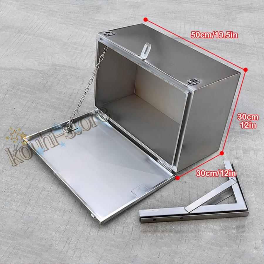 頑丈なステンレススチール製ツールボックス 工具箱 軽トラ 荷台 