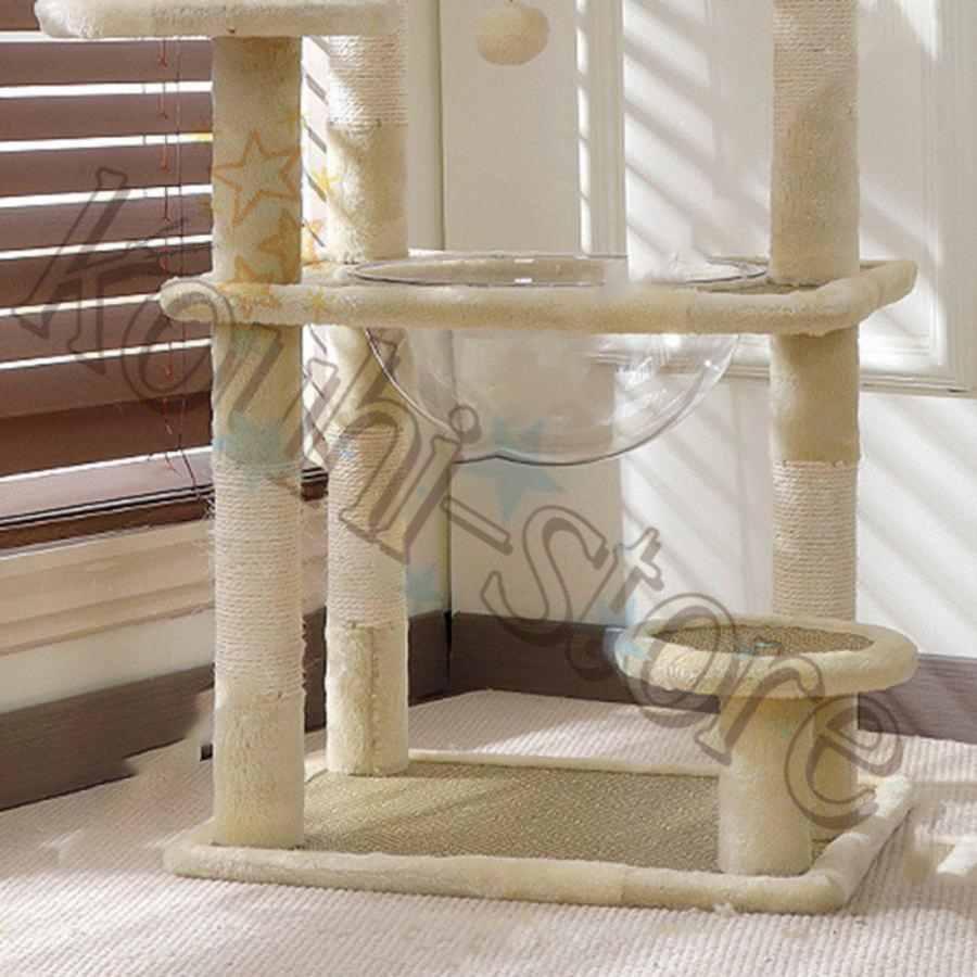 キャットタワー ミニ 猫タワー 低い 猫 爪研ぎ ねこタワー おしゃれ 可愛 猫ランド 展望台 据え置き 省スペース キャットタワー 小型 スリム 爪とぎポール_9