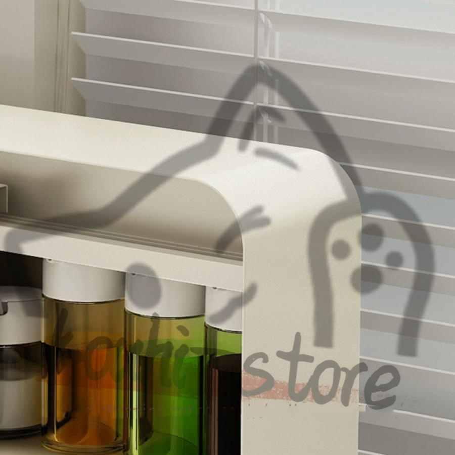 隠せる 調味料ラック スリム 引き出し コンロ横 スライド扉付き キッチンラック キッチン収納 調味料入れ ストッカー 調味料ストッカー スライド 隙間収納_6