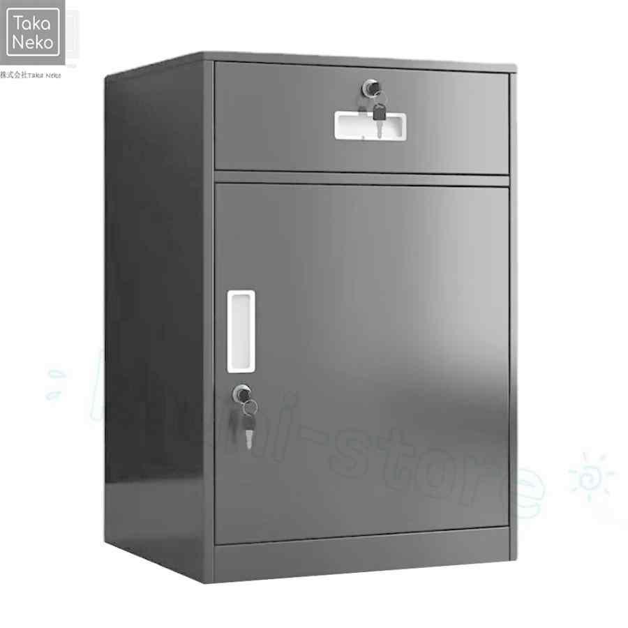 デスクワゴン オフィスワゴン 鍵付き 組立不要 スチール製 完成品