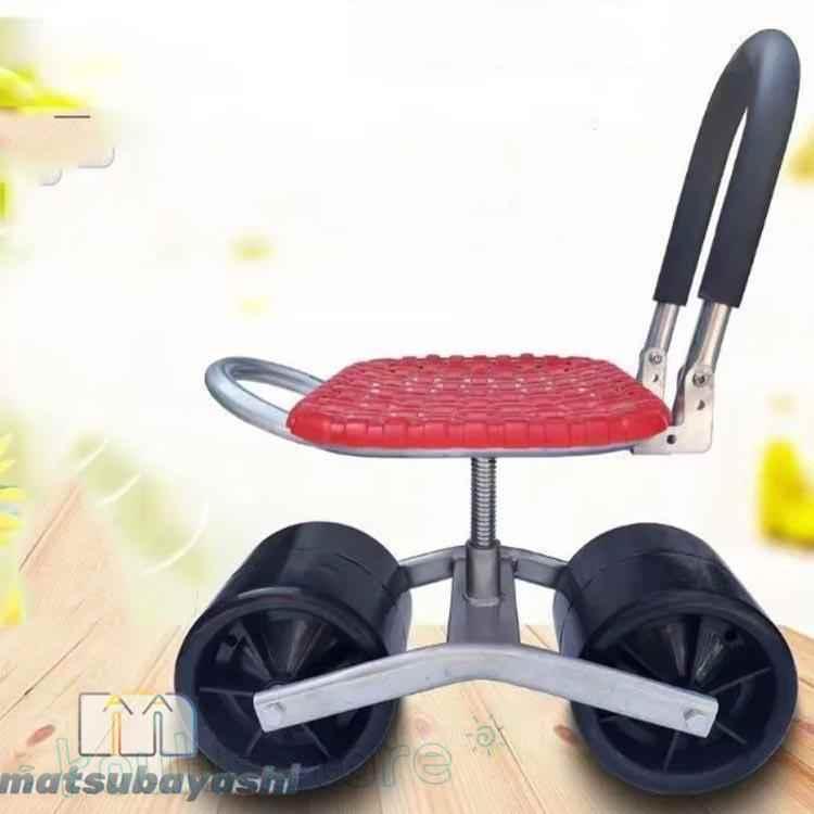 園芸用 農業用品 腰掛作業車 タイヤ付き作業カート 360度回転 草取り