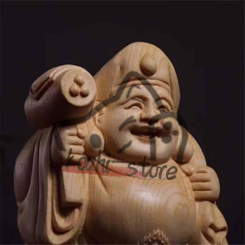 大黒天 七福神 職人手作り 木彫仏像 仏教工芸品 開運 幸運 財運 金運