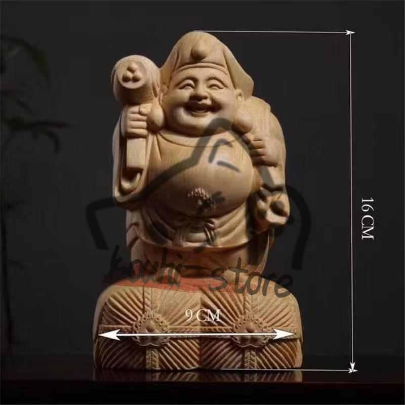 大黒天 七福神 職人手作り 木彫仏像 仏教工芸品 開運 幸運 財運 金運