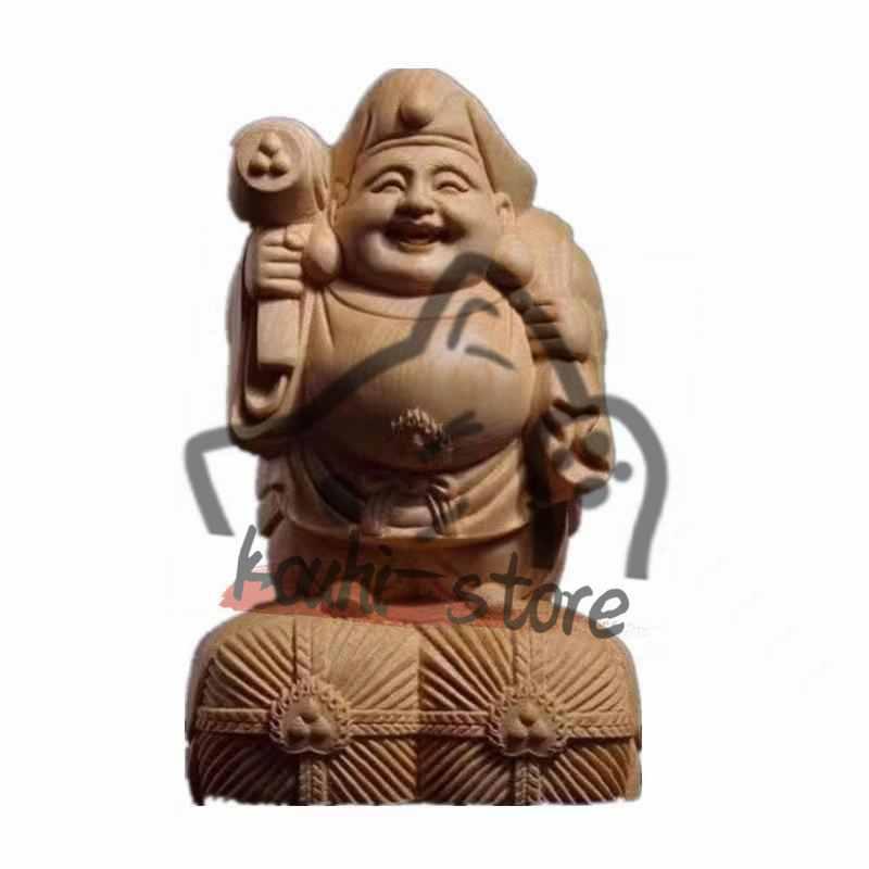 大黒天 七福神 職人手作り 木彫仏像 仏教工芸品 開運 幸運 財運 金運