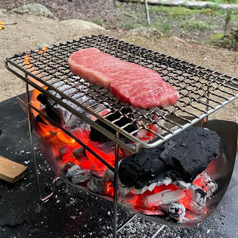 焚き火台 コンパクト 折りたたみ式 軽量 焚火台 ソロキャンプ バーベキューコンロ 1人 小型 ステンレス BBQ コンロ アウトドア キャンプ｜kouhi-store｜05