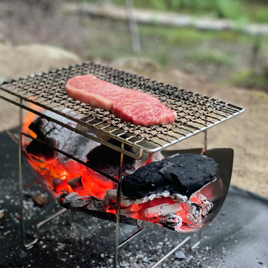 焚き火台 コンパクト 折りたたみ式 軽量 焚火台 ソロキャンプ バーベキューコンロ 1人 小型 ステンレス BBQ コンロ アウトドア キャンプ｜kouhi-store｜06