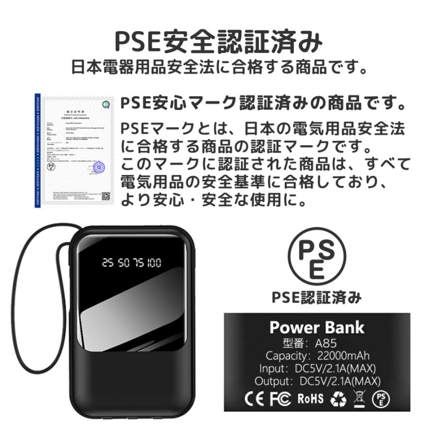 2025年新発売☆モバイルバッテリー 22000mAh 10ways 出入力兼備