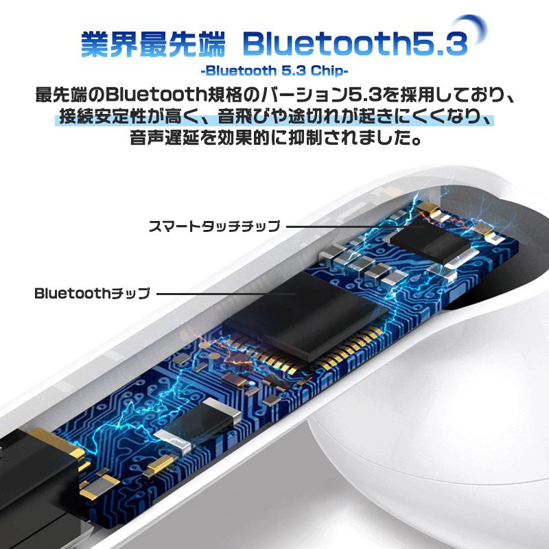 ワイヤレスイヤホン 新世代 左右分離型 タッチ操作 HiFi高音質 Bluetooth5.3 自動ペアリング HD通話 軽量 防水 大容量バッテリー 簡単操作 快適｜kouhukudo｜06