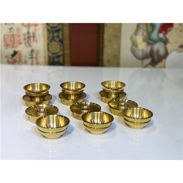 佳品 手作り 密教 法具 真鍮製 六器一組 仏教 大々型 : 幸福堂 - 通販