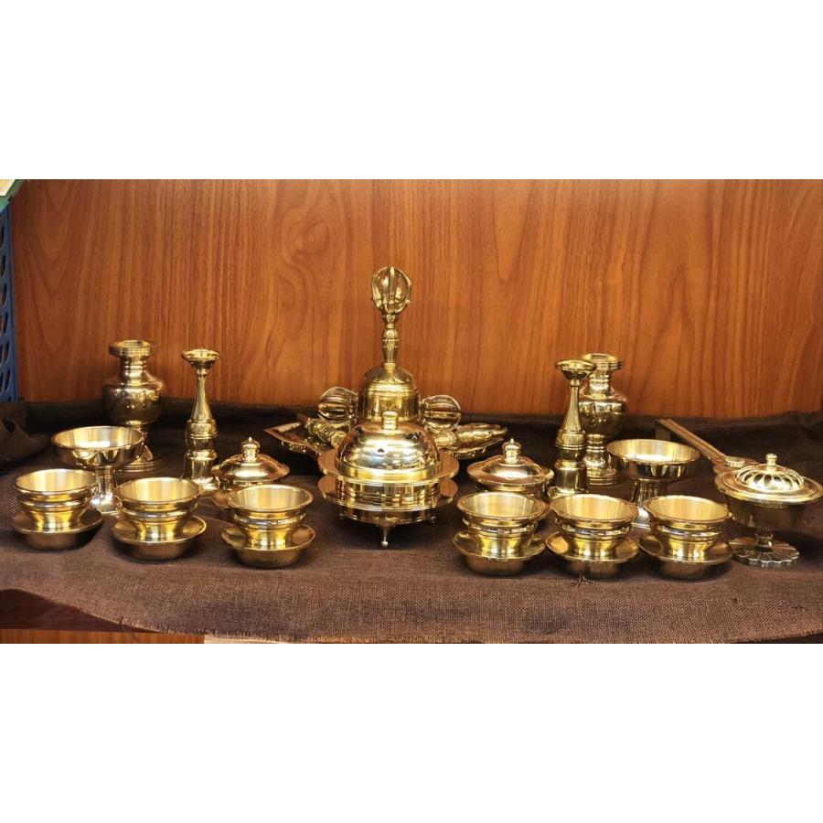 密教 法具 前具 一面器 19点セット【特大】 極上品 寺院用 密教 法具 前具 一面器 19点セット【特大】 極上品 寺院用