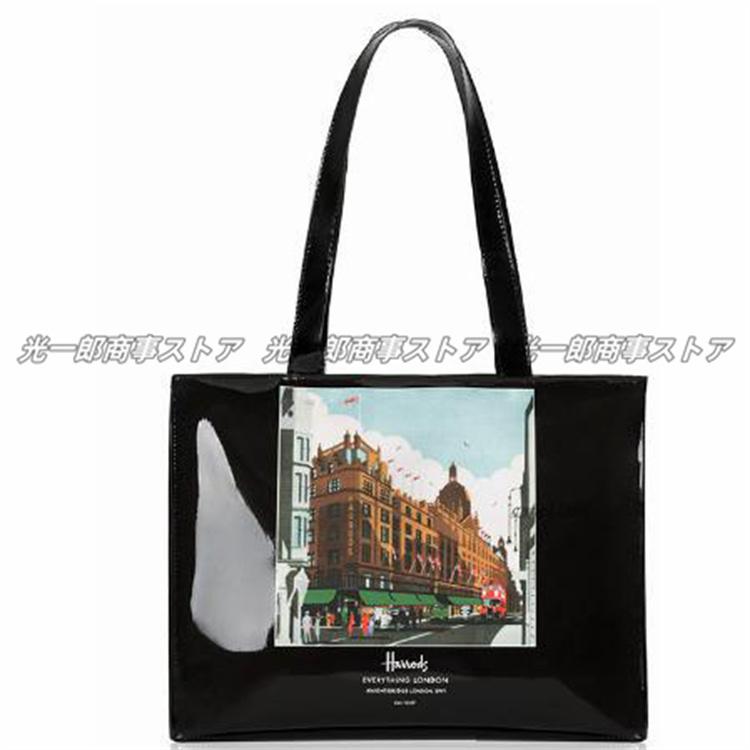 Harrods ハロッズ トートバッグ S M Lサイズ バッグ おしゃれ PVC 新品 内ポケット付き ファスナー プレゼント｜kouitiroushouzistoa｜17