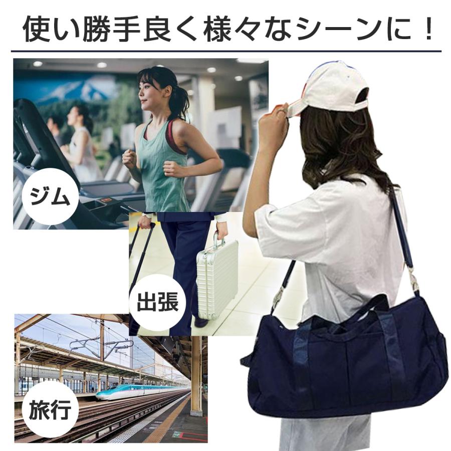 COACH ボストンバッグ 大容量 旅行 出張 キャリーバッグ ネイビー ボストンバッグ 旅行バッグ ジャストサイズ 幅45奥行21高さ27cm軽量