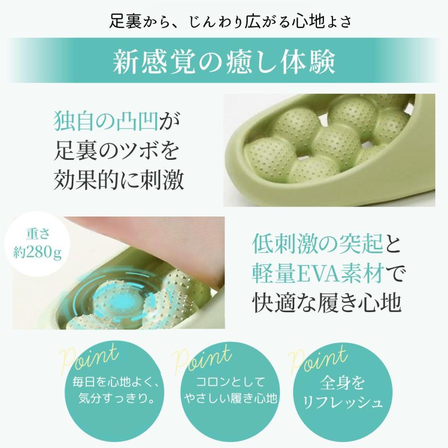 健康サンダル クッション 足つぼ EVA 軽量 室内履き ベランダ メンズ
