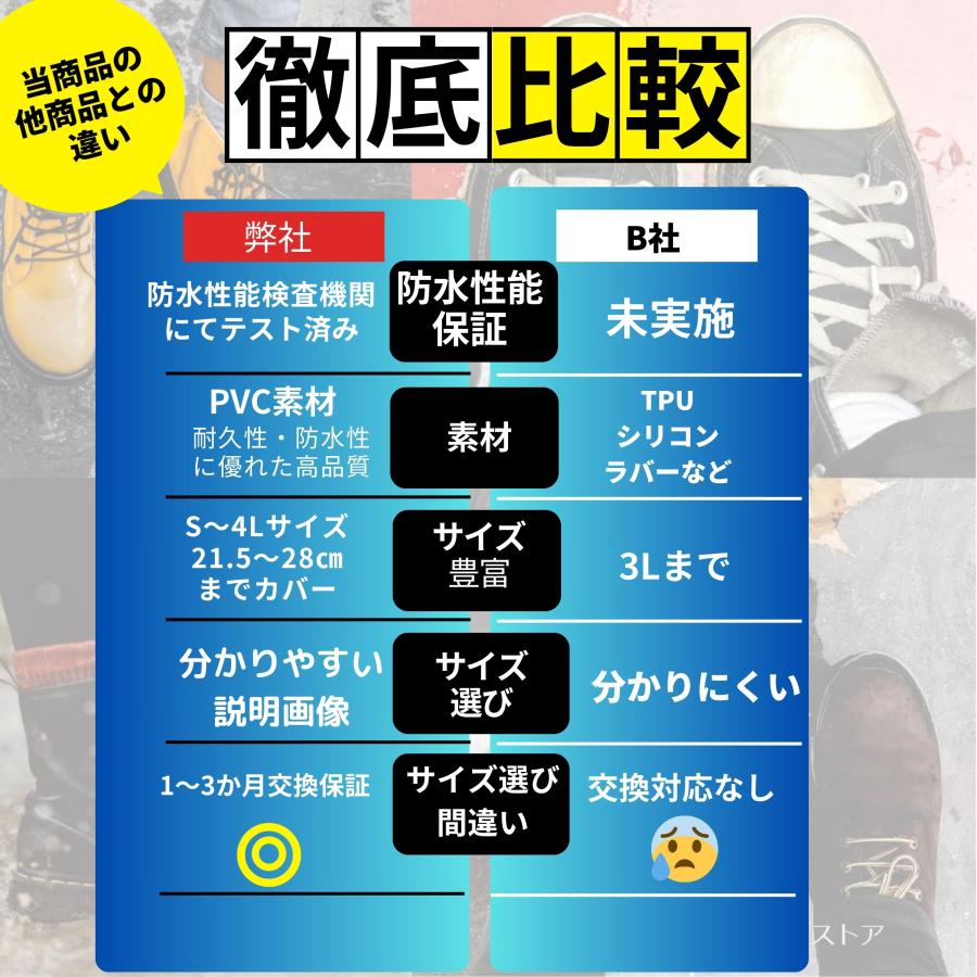レインシューズカバーユニセックス 防水 アンクルハイトップブーツ 25〜26cm レインシューズカバーユニセックス 防水 アンクルハイトップブーツ 25
