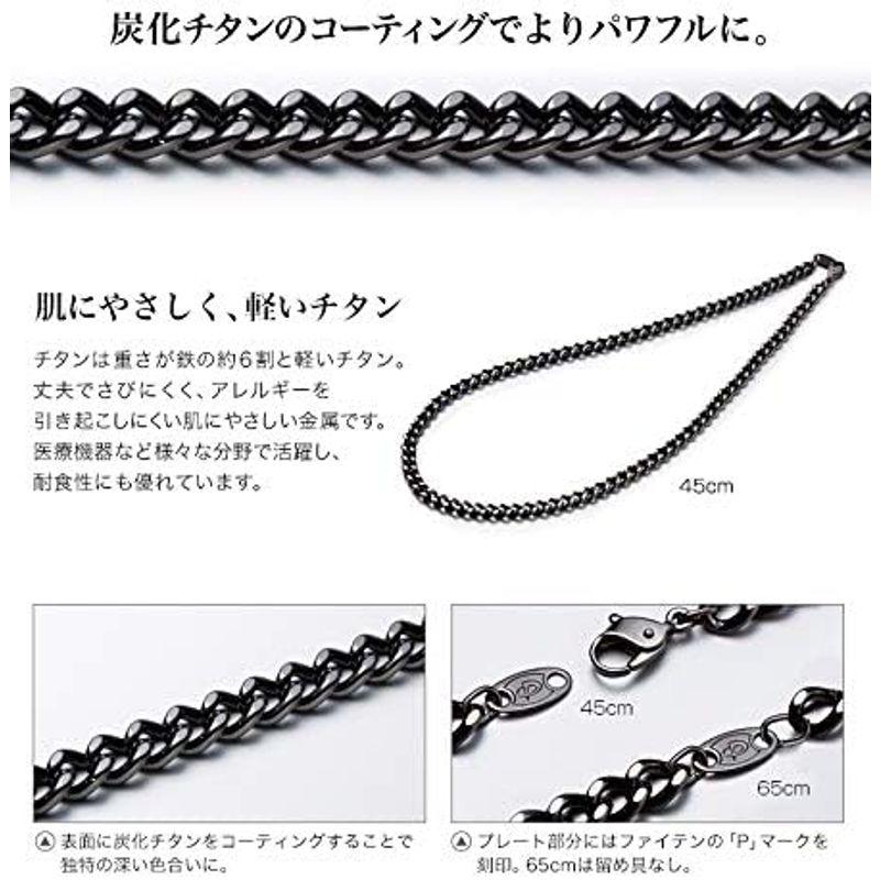 ファイテン(phiten) ネックレス 炭化チタンチェーンネックレス 45cm 45cm phiten ネックレス 炭化チタンチェーンネックレス サイズ 炭化チタンコーティング